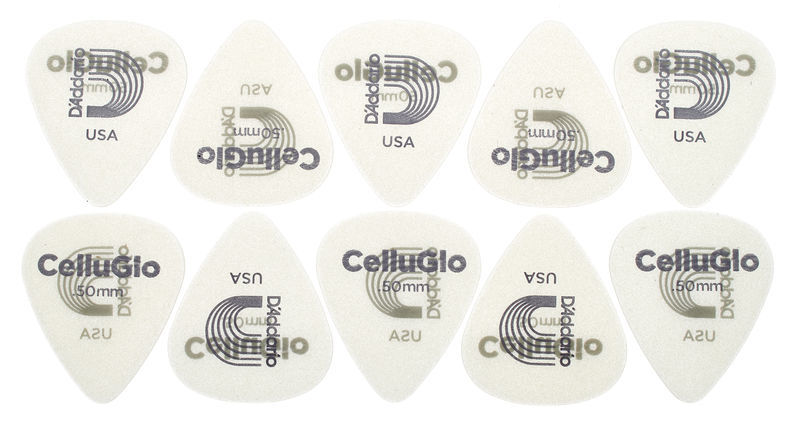 Daddario 1CCG2-10 Cellu-Glo Picks Light