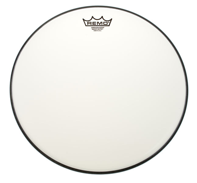 Remo 14" Ambassador Smooth White