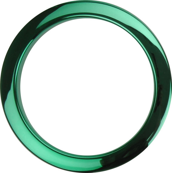 Bass Drum O's 4" Green Chrome round HCG4