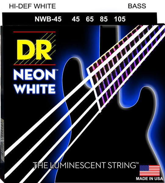 DR Strings HiDef White Neon Bass 45/105