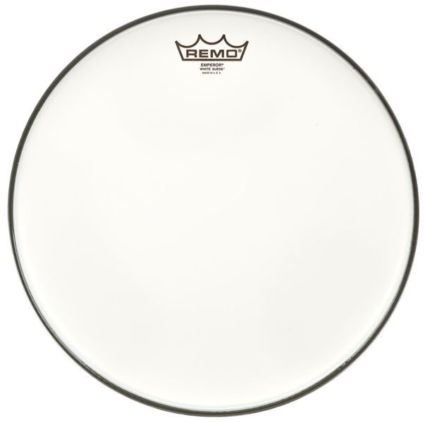 Remo 13" Emperor White Suede
