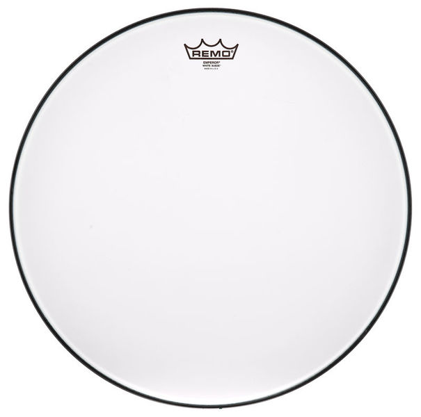 Remo 18" Emperor White Suede