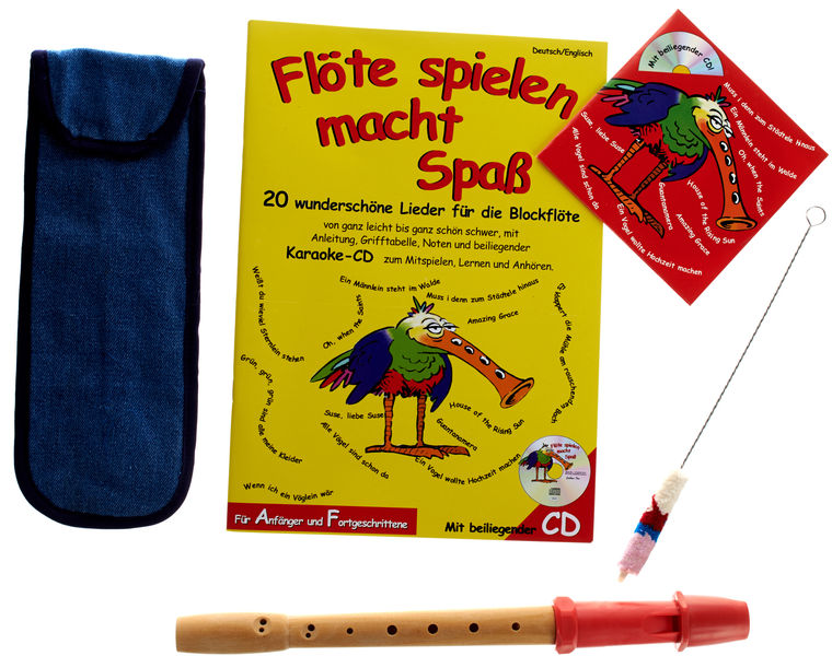 Streetlife Music Soprano Recorder Set Red