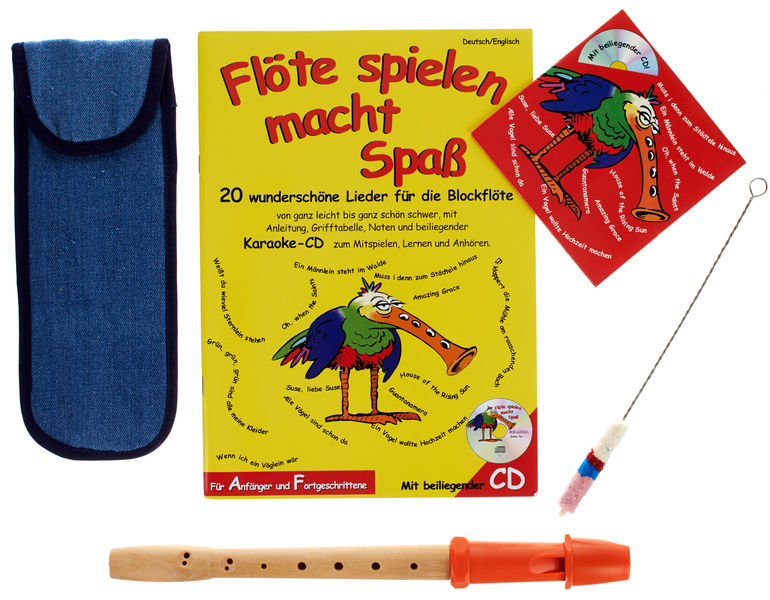 Streetlife Music Soprano Recorder Set Orange