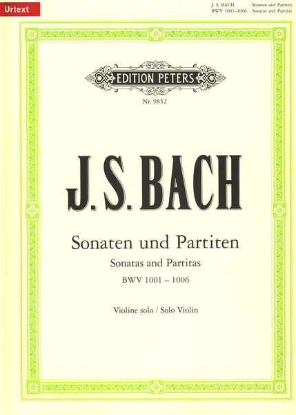 Edition Peters Bach Sonatas Partitas Violin