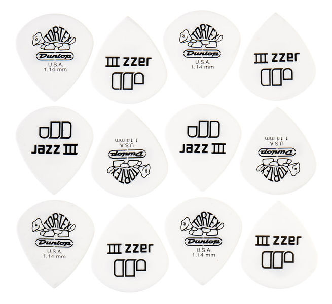 Dunlop Tortex Jazz III White 1,14