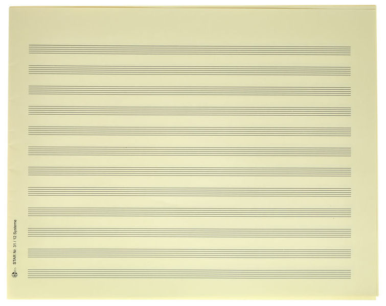 Star Sheet Music Paper Quart 8 mm