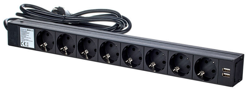 Adam Hall 87471 USB 19" Power Strip