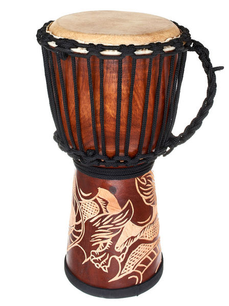 Terre Djembe Carved Dragon 40cm