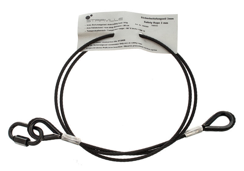 Stairville Safety 100cm/3mm Black 9kg