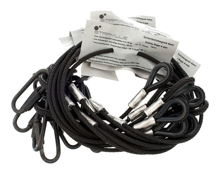 Stairville Safety Set 60cm/4mm Bk 10pcs