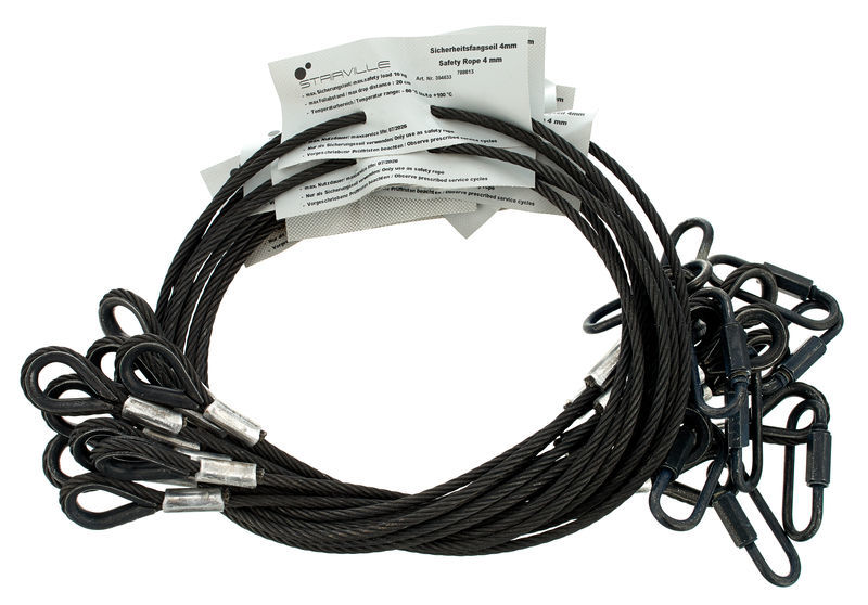 Stairville Safety Set 80cm/4mm Bk 10pcs