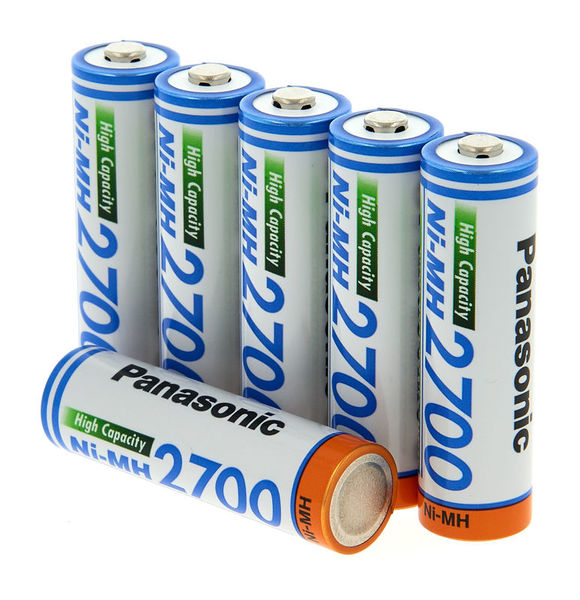 Panasonic 6x NiMH AA Akku 1,2 V 2700 mAh