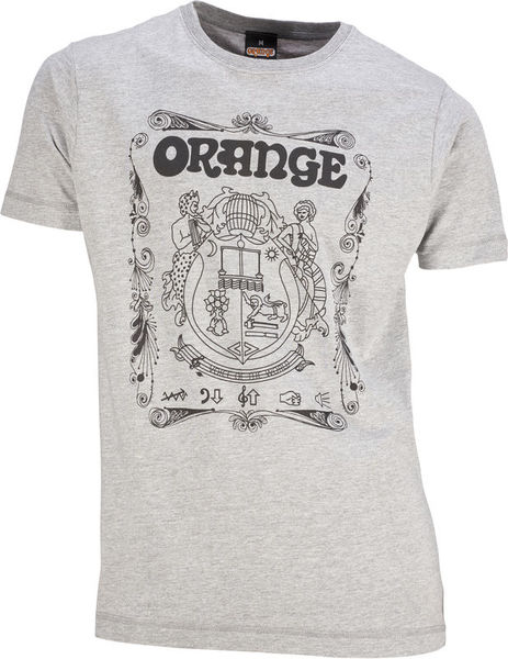 Orange T-Shirt Crest Grey S