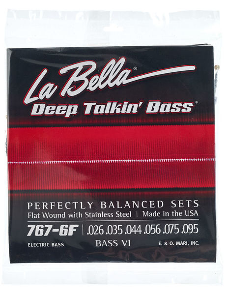 La Bella 767-6F Bass VI Flat