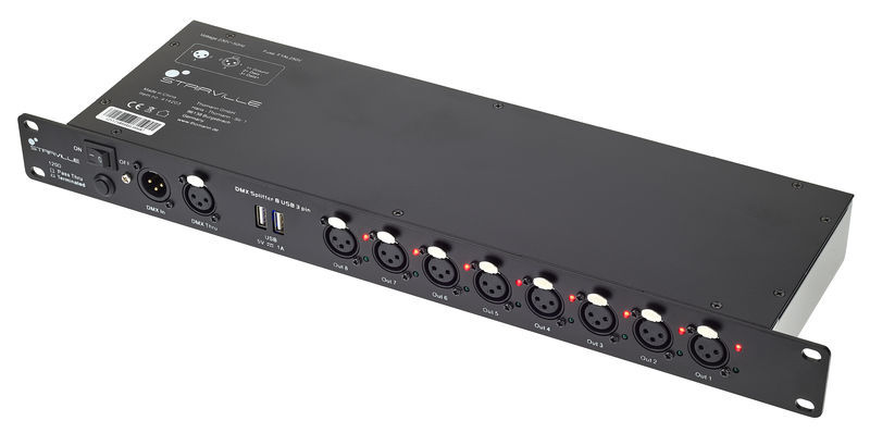 Stairville DMX Splitter 8 USB 3 pin