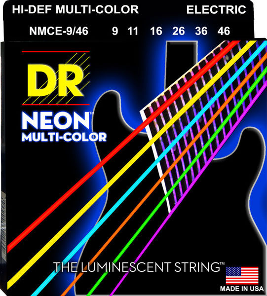 DR Strings HiDef Multi Color Neon E 9-46