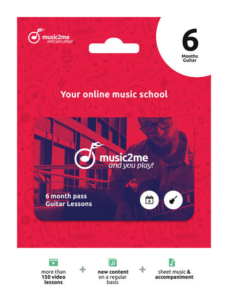 music2me Guitar Subscription 6 Months