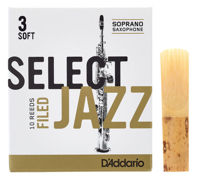 DAddario Woodwinds Select Jazz Filed Soprano 3S