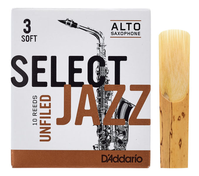 DAddario Woodwinds Select Jazz Unfiled Alto 3S