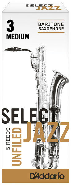 DAddario Woodwinds Select Jazz Unfiled Bariton 3M