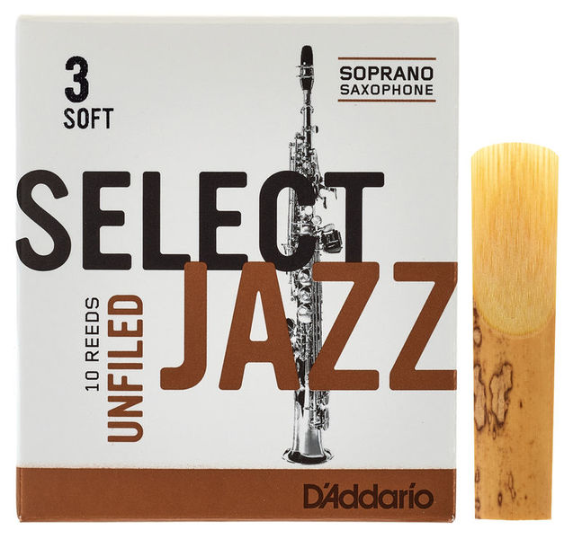 DAddario Woodwinds Select Jazz Unfiled Soprano 3S