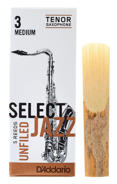 DAddario Woodwinds Select Jazz Unfiled Tenor 3M