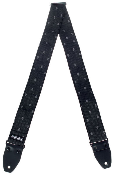 Dunlop Jacquard Strap Grey Skull