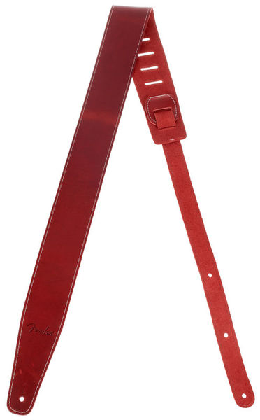 Fender Broken-in Leather Strap Red