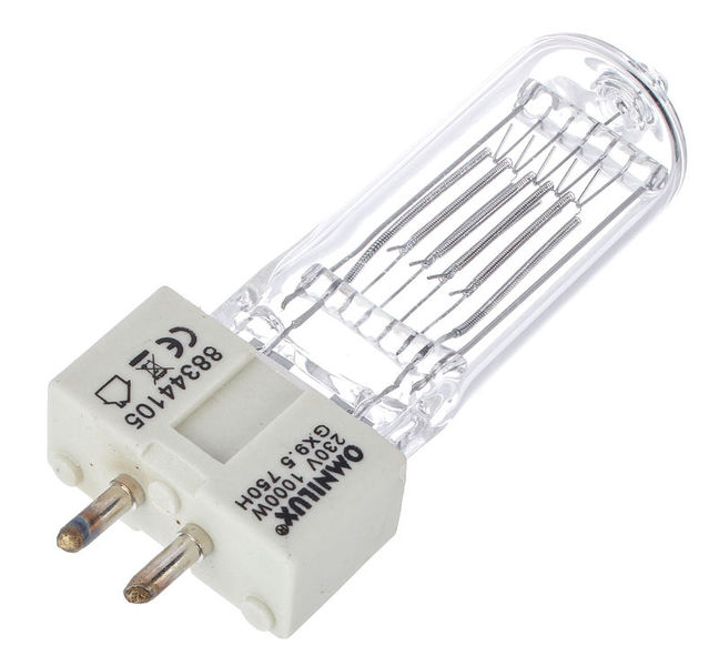Omnilux 230V/1000W GX-9,5 750h 3200K
