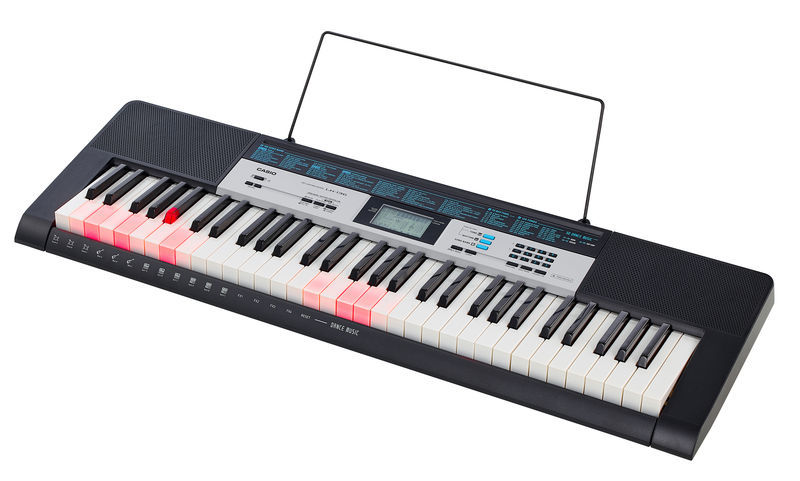 Casio LK-136 Clavier électronique & Support pour clavier réglable double embase RockJam avec sangles de sécurité