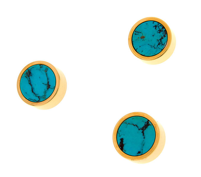KGUbrass Bach Heavy buttons Turquoise