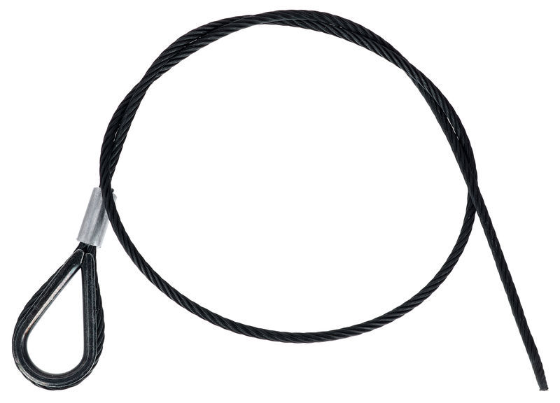 Stairville Steelwire Safety 100cm/5mm Bk