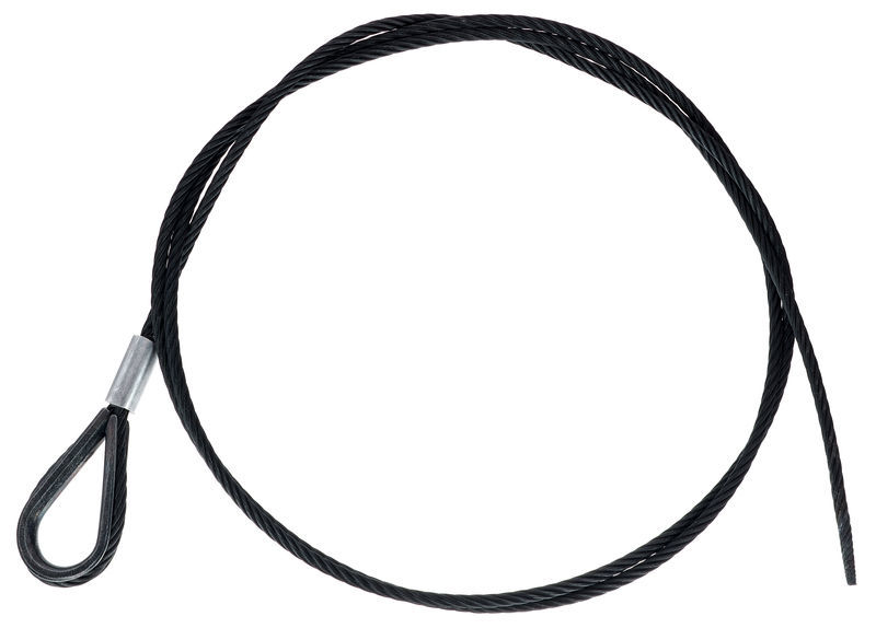 Stairville Steelwire Safety 200cm/5mm Bk