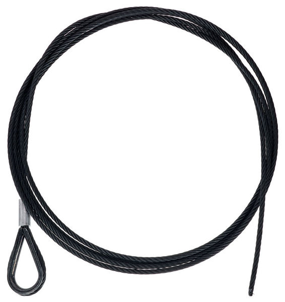 Stairville Steelwire Safety 400cm/5mm Bk