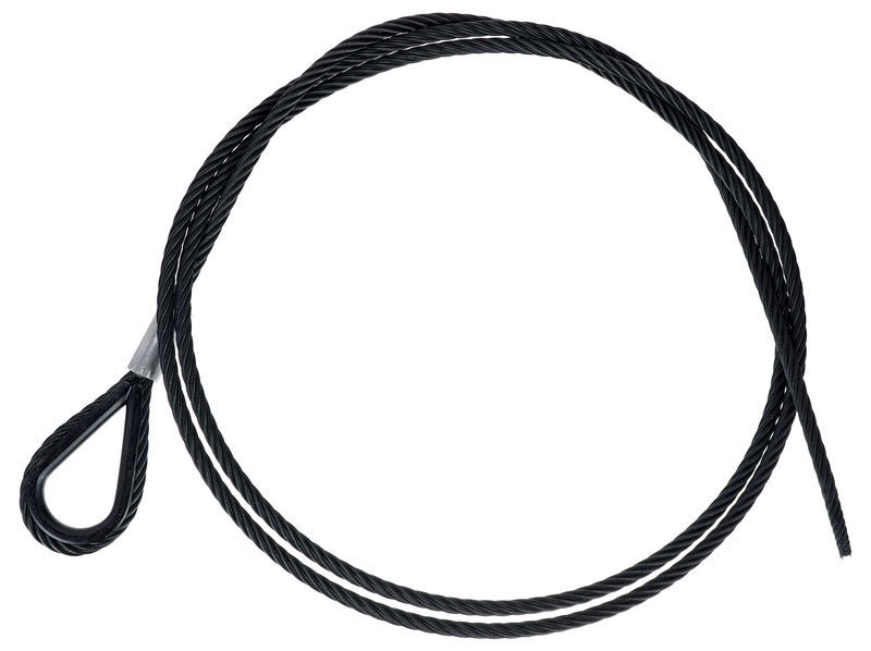 Stairville Steelwire Safety 200cm/6mm Bk