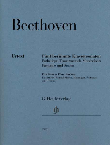 Henle Verlag Beethoven Fünf Klaviersonaten