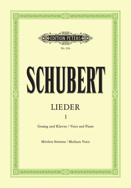 Edition Peters Schubert Lieder 1 Mittel