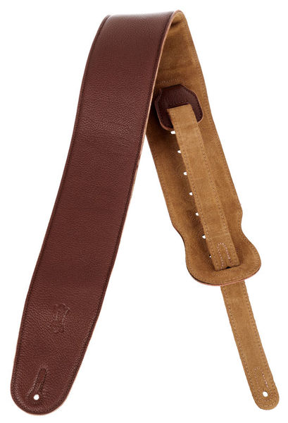 Levys Garment Leather Bass Strap BRN
