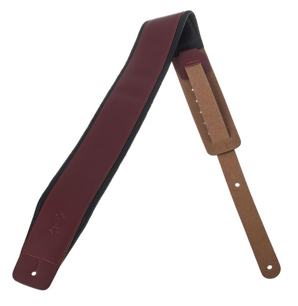 Levys Padded Leather Strap 3" BRG