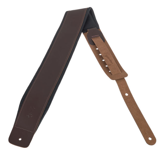 Levys Padded Leather Strap 3" DBR