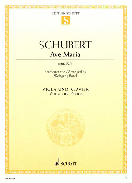 Schott Schubert Ave Maria Viola