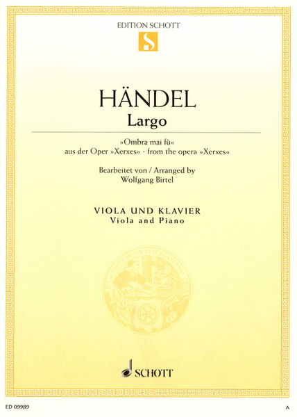 Schott Händel Largo Viola