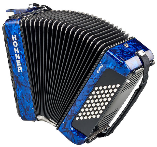 Hohner Bravo II 48 Blue silent key
