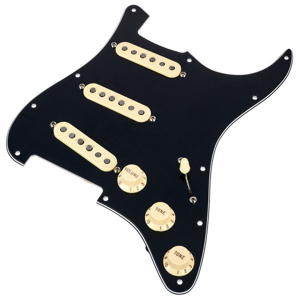 Pickguard Fender Texas Special Per Stratocaster - Precablato, S/S/S, Nero, Made In USA - Foto 6