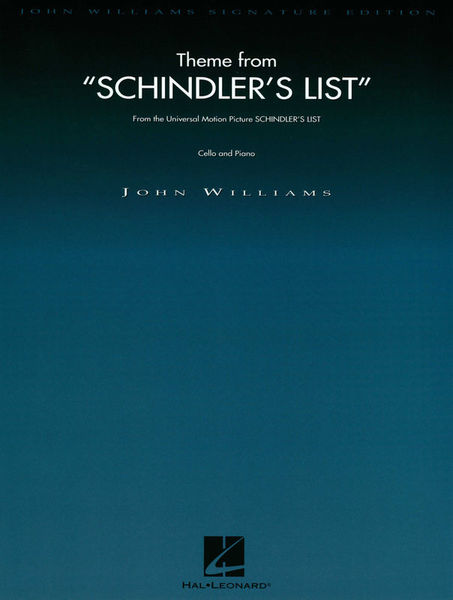 Hal Leonard Schindler's List Theme Cello