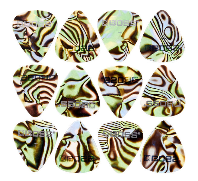 Boss Celluloid Pick Pack TH Abalone
