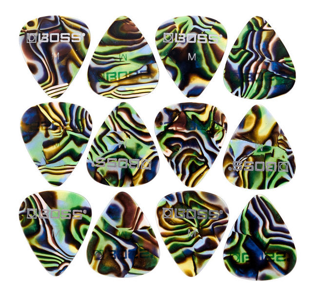 Boss Celluloid Pick Pack M Abalone