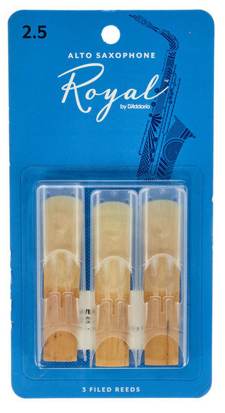 DAddario Woodwinds Royal Alto Sax 2.5 - 3-Pack