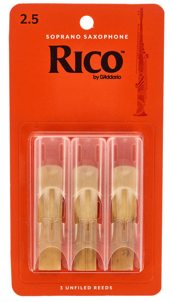 DAddario Woodwinds Rico Soprano 2.5 - 3-Pack